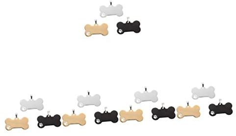 Ipetboom 15 Stück Haustierliste Edelstahl-Anhänger Outdoor-Hängedekoration Edelstahl-Erkennungsmarken Katzenmarken Personalisierte Kleine Katzen-Tags Mit Gravur Hundekatze Welpe