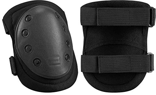 Chrees Airsoft Knieschoner, Militär-Knieschoner Ellenbogenschützer Set Airsoft Knie Ellenbogen Schutzpolster Outdoor-Sport Sicherheit Schutzausrüstung (schwarz)