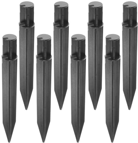 OSALADI Solar Light Stakes 8Pcs Plastic Ground Stakes Replacement for Outdoor Solar Garden Lamps Lawn Pathway Lighting