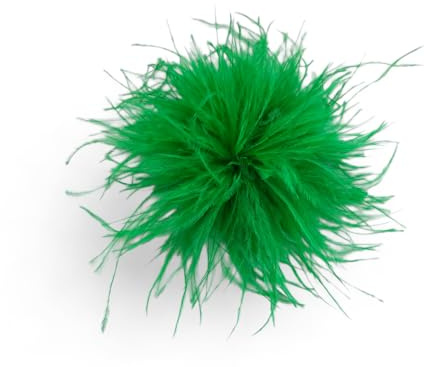 lordies Brosche Anstecknadel Klammer Haarklammer Blume Straußenfedern Strauß Feder Stoff Grün