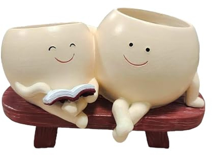Maceta Con Cara Sonriente De Resina - Jardinera Decorativa Para Interior | Original Con Expresión Facial, Divertida Y Personalizada