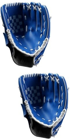 KICHOUSE 2stücke Baseballhandschuh Für Mädchen Und Jugendliche Weiche Und Dicke Pitcher Softballhandschuhe Für Sportaktivitäten Blau