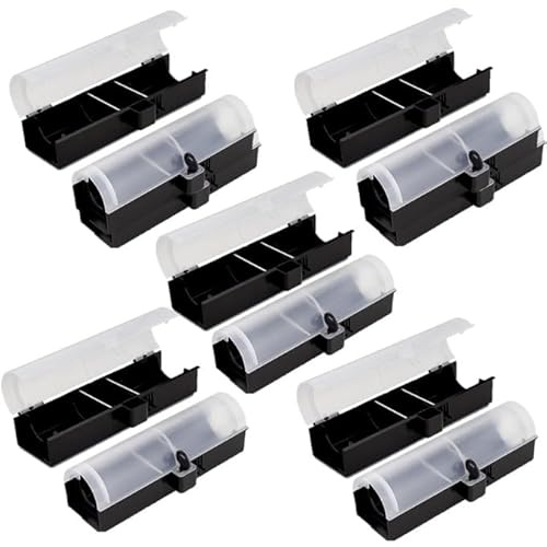 satis Köderbox Ratte I Kinder- und Haustiersicher I Effektive Ratten Köderstation für Rattengift, Giftköder I Rattenköderstation, Rattenköderbox Haus, Garten I Maus Mäuse (10er Set)
