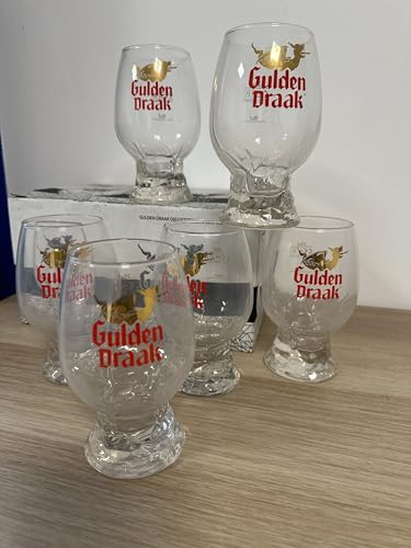 Générique Lot 6 verres bière gulden draak œuf dragon, 25 cl, neuf