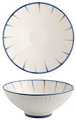 LKSGJSNB Ceramic Bowl,Ceramic Bowls, 21.1 Oz Stackable Cereal Bowls, Salad, Rice, Pasta Or Soup Bowls, Heat and Cold Resistant Porcelain(A)