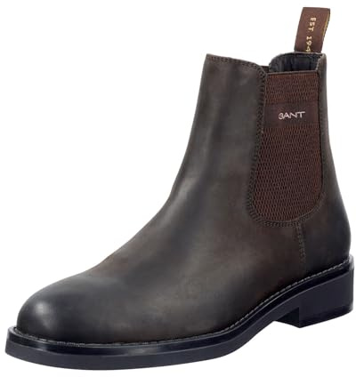 GANT FOOTWEAR Herr PREPDALE Chelsea stövlar, mörkbrun, 44 EU, Mörkbrun, 44 EU