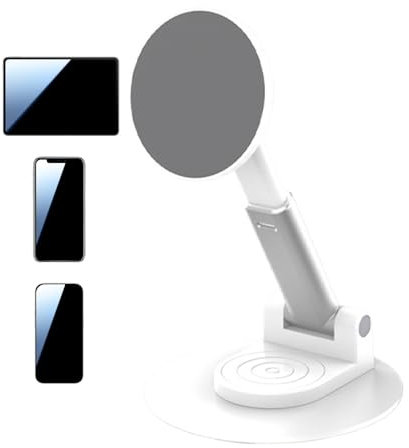Qzdtue Adjustable Cell Phone Stand, Foldable Desk Phone Holder, Magnetic Tablet Stand, Desktop Phone Stand, Cell Phone Holder Ständer, Magnetic Desk Stand for Phone, Phone Holder for Reader