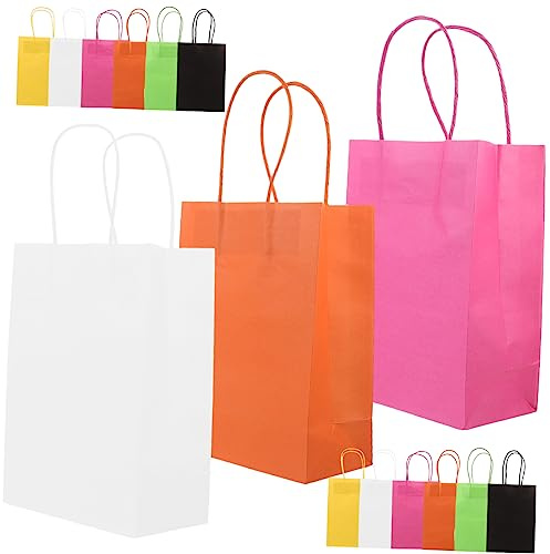Hemobllo 24stücke Tragbare Geschenktüten aus Papier Papiertüten für Partys Geschenke Einkäufe und Feiertage Geschenkverpackung für Freunde und Familie