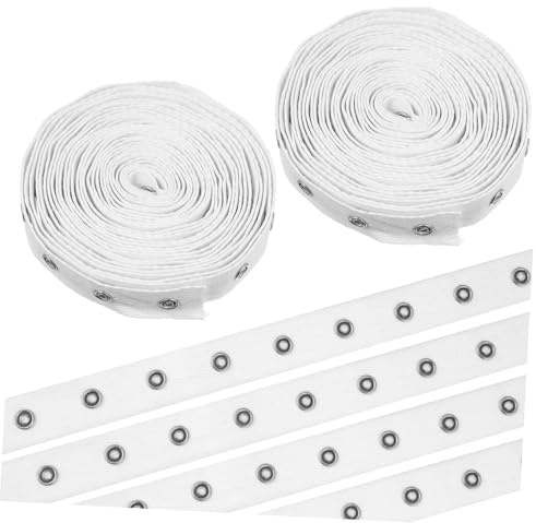HOMSFOU Snap Tape for Sewing 5 Yards Cotton Snap Buttons Strip with Simple Design for Securing and Decorating Clothing, Bags, and Fabrics