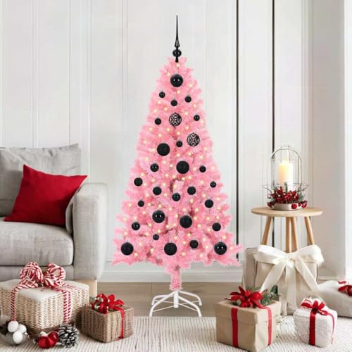 Árbol De Navidad Artificial De PVC con 150 Leds, Soporte Rosa, 150 Cm, Iluminación Blanca Cálida, Montaje Fácil, Reutilizable, Decoración para Interior y Exterior, Christmas Tree Moderno, 3396417