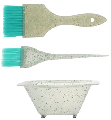 LABRIMP Hair Coloring Kit Set with Green Tint Mixing Bowl and Soft Bristle Brush for Salon and Home Use Hair Dye Tools for Precise Application and Even Color Distribution