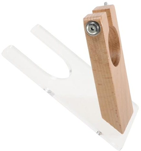 WRITWAA Soporte para Recortadora de Alfombras de Madera Natural Base Práctica para Tijeras de Mechones Kit para Hacer Alfombras Accesorio Resistente y Fácil de Montar para