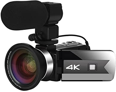 Macchina fotografica digitale, Videocamera da 56 MP Videocamera Vlog 4K for streaming live Webcam Visione notturna Zoom 16X Fotografia Registratore digitale(No SD Card,With Lens MIC)