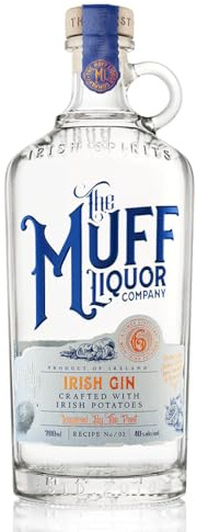 Muff Liquor Irish Potato Craft Gin | 70cl, 40% ABV | Award-Winning Premium Drink from Co. Donegal | 6 Times Distilled with Mandarin, Juniper, Citrus Peel, Elderflower & Rosemary