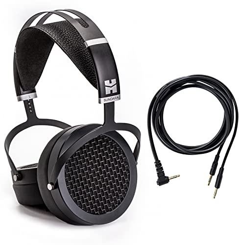 HIFIMAN SUNDARA Hi-Fi Headphone with 3.5mm Connectors, Planar Magnetic, Comfortable Fit with Updated Earpads-Black, 2020 Version