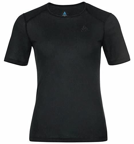 Odlo Thermounterwäsche Damen Active Warm I Kurzarm Thermoshirt I Warme Skiunterwäsche Kurzarm Thermoshirt mit Rundhals I Damen