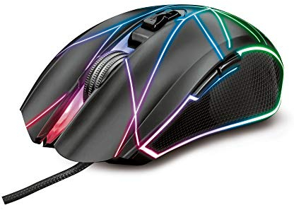 Trust Gaming Mouse LED RGB GXT 160X Ture, Ergonomico, con Filo, USB, 7 Pulsanti Programmabili, illuminazione LED Personalizzabile, PC/Mac/Macbook/Laptop