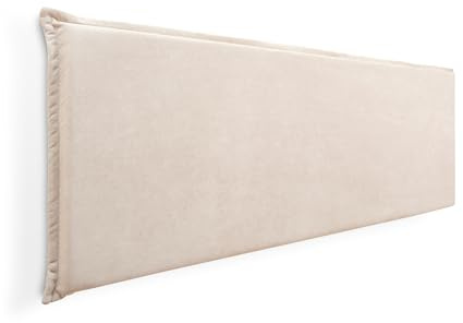 SUENOSZZZ-ESPECIALISTAS DEL DESCANSO Cabecero de Espuma Jazmin Foam Liso con Ribete, Desenfundable, para Camas de 135 (149 x 52 cm) Tela Beige