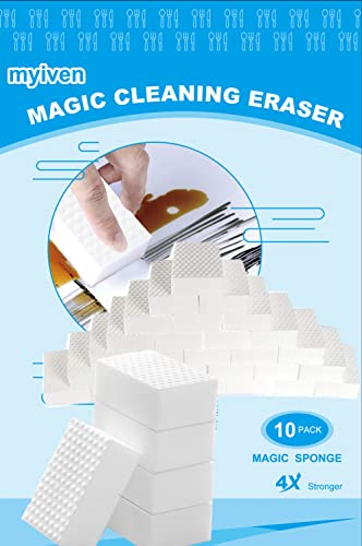 10 Pcs Multi-Functional Magic Cleaning Sponge Pot Scrubber Non Scratch Eraser Sponges Scouring Pad for Household Cleaning Supplies
