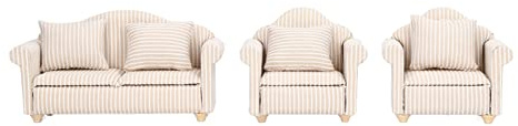 Puppenhaus Sofa, hochwertig handgefertigt Miniaturmobel 1:12 Ma?stab f¨¹r Kinder, Jugendliche, Sammler und Spielzimmer