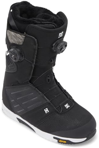 DC Shoes Men's Judge BOA Snowboard Boots - Micro-Adjustable Stable Snowboarding Boot with Insulated Liner & Molded Insole - Black/White, 11.5