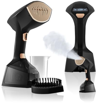 VERTENZ Aura 50 White Handdampfbürste Steamer | Dampfglätter Reise & Reisebügeleisen Dampf | 1300–1500 W | 25 g/min Steam | 250 ml Tank | Handbügeleisen & Bügeleisen für Kleidung & Hemden