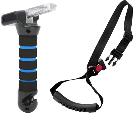 DALAETUS 2 Stück Einstiegshilfe Auto Set, Tragbarer Auto Stützgriff, Ausstiegshilfe Auto, 1 Multifunktionaler 3in1 Auto Einstiegshilfe und 1 Schnappbarer Autogriff für Senioren und Behinderte