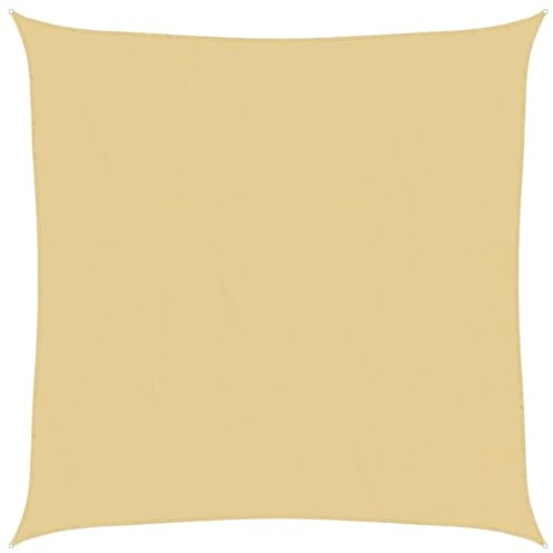 vidaXL Vela Parasole Sabbia 6x6 m 100% Poliestere Oxford