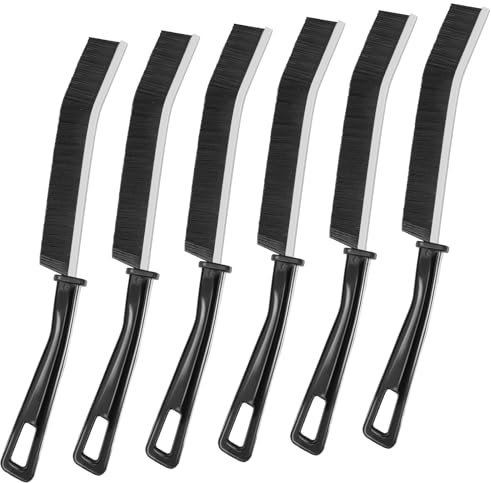 Byitin Hartborsten-Eckenreinigungsbürste, 6 Stücke Fugenbürste, Spaltreinigungsbürste, Vielseitige Fugenreinigungsbürste für Küche, Bad, Fenster, Toilette, Zuhause, Badewanne, Spüle, Haushalt