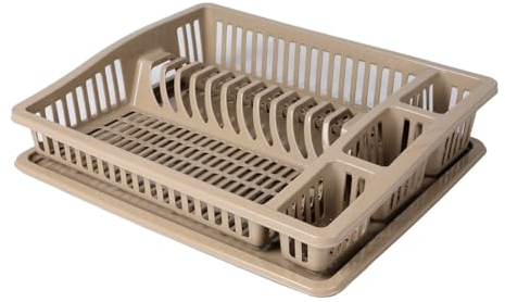 Urban Living Sonoma EGOUTTOIR A Vaisselle avec Plateau Couleur Dune 46X37XH9,5CM, Beige