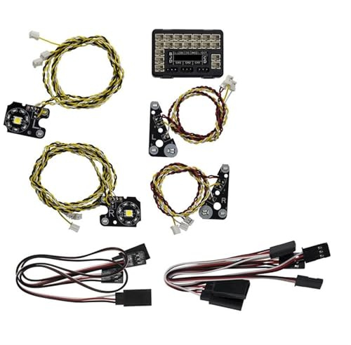 MGHGFYTAS RC Crawler Lichtleiste Kompatibel Mit Für traxxas TRX-4 Für Defender 1/10 RC Crawler Auto, Vorder- Und Rücklichter, IC-Lampengruppe, Frontlicht-Beleuchtungssystem-Kit