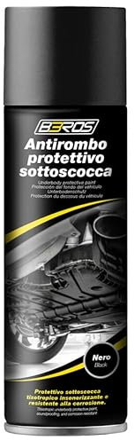 BBROS Vernice antirombo spray 500 ml | Antirombo Sottoscocca Auto | Tixotropico | Anticorrosione | Isolamento Acustico