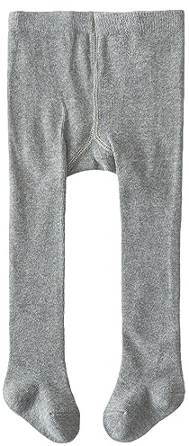 Dazzerake Collant Bambino Ragazza in Cotone Collant Morbido Tinta Unita Vita Elastico Collant Bambina Traspirante Termico 6-24 Mesi Autunno Inverno Primavera, grigio, 12-24 Mesi