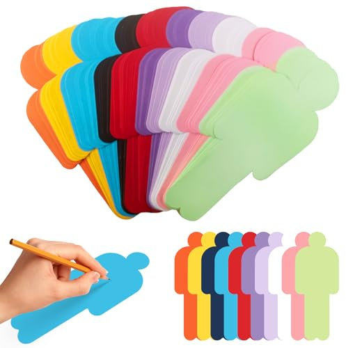 200 Stück Bunt Moderationskarten Set, Mensch Mensch 10 Farben Präsentationskarten Karteikarten Kärtchen Zum Beschriften Für Büro Schule Präsentation Vortrag Moderation lehrerbedarf (12 X 8cm)