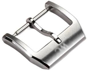 KDEGK Fibbia per orologio da 18 mm, in acciaio inox 316L, con fibbia spazzolata, per cinturino IWC, 18mm, Agata