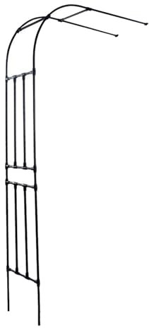 Treillis d'arche de jardin en métal robuste pour roses grimpantes de 240 cm de haut, demi-tonnelle latérale avec largeur de 60 à 300 cm, support durable avec demi-arches pour une belle présentation de