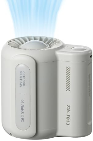 MARZIUS Mini ventilateur portable réglable à 3 vitesses - Rechargeable par USB - Silencieux - Pour les voyages, le bureau et l'extérieur - Blanc