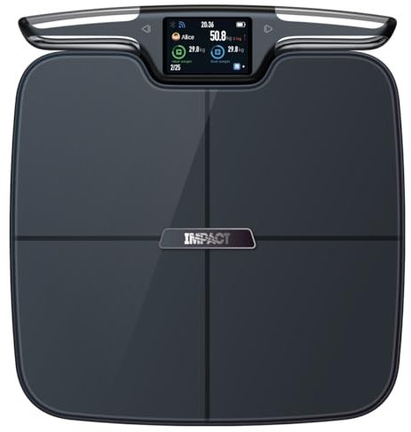 Smart Body Scan - Bilancia Professionale Impedenziometrica Bluetooth e WiFi 8 Elettrodi/Sensori | Scansione Professionale Corporea 56 Parametri App Gratuita Progettata per Atleti - Precisione 0,05kg