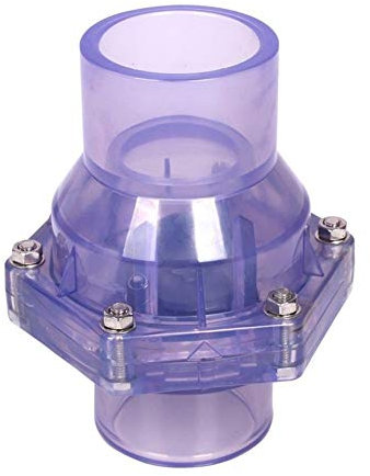 Clapet anti-retour transparent en PVC de qualité alimentaire, 40/50/63 mm, résistant à la corrosion, à connexion rapide, for conduites d'eau, d'huile et de gaz(Inner Dia 40mm)