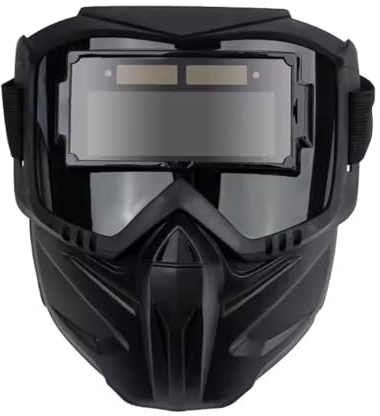 Tebbomp Protection pour les Soudeurs : Lunettes à Obscurcissement Automatique avec Bande Réglable, Masque Résistant Aux Chocs.