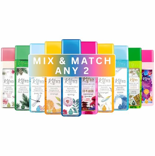 Concentrated Laundry Fragrance 200ml 80 Washing Cycles Mix & Match Any 2 - Long Lasting Perfume Fabric Conditioner Highly-Concentrated Formula Soft & Refreshed Compartment