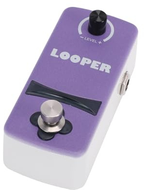 Luocute Mini Guitar Looper Pedal, Single Button Control 12 Minute Recording Smart Memory Playback with Stacking Recording Capability, for Practice Stage Performance