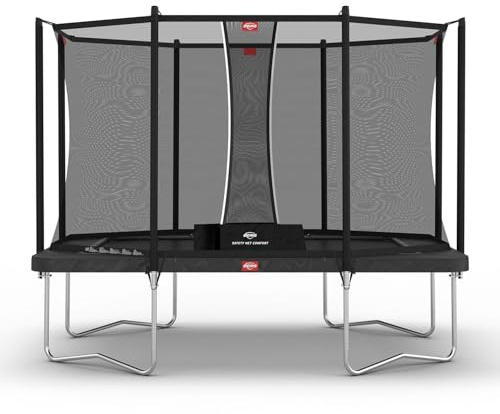 BERG Ultim Favorit Regular Trampolin | Rechteckig | Mit Sicherheitsnetz Comfort | AirFlow Sprungtuch | UV-beständige Randabdeckung | Robuster Stahlrahmen