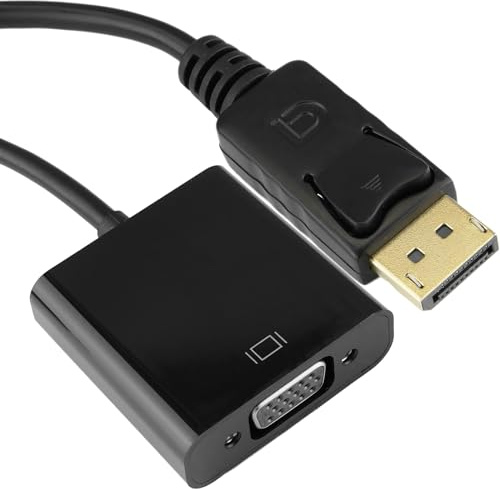 BeMatik - Adaptador DisplayPort Macho a VGA Hembra 15cm