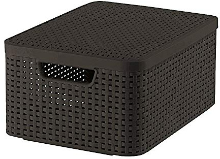 Curver 03618-210-00 Aufbewahrungsbox Style mit Deckel M, 18 L, dunkelbraun