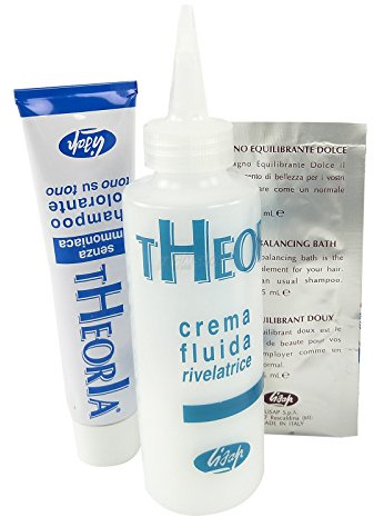 Lisap - Theoria Coloración champú - sin amoniaco + Desarrollador + baño de pelo - #38 Violet Mahogany