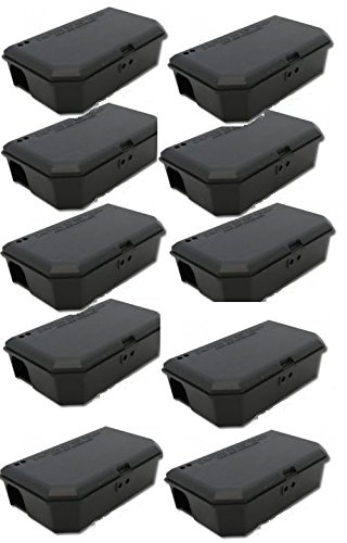 Anti Souris - Lot de 10 boîtes à Souris en Plastique strié pour appâts de Souris