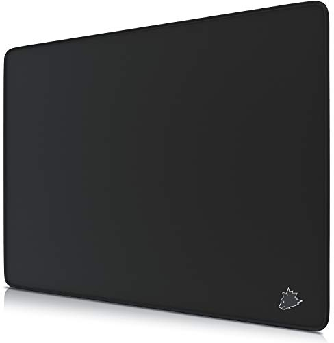 CSL-Computer TITANWOLF Tapis de Souris de Jeu XXL Speed Titanwolf Noir 440 x 350 mm – Tapis de Souris XXL – sous-Main de Table Grande Taille – Améliore la précision et la Vitesse