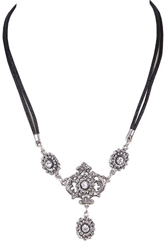 Moschen-Bayern Trachtenschmuck/Dirndlschmuck/Damen - Trachtenkette/Dirndlkette Schwarz
