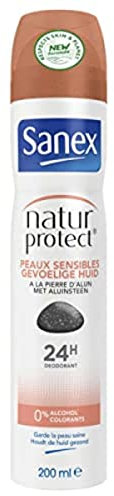 Sanex Nature Protect - Desodorante en spray con piedra de alumbre para pieles sensibles, 200 ml